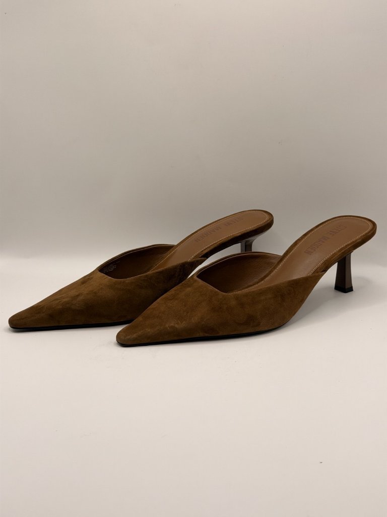 Steve Madden Women Mod Brown Suede Pointed Toe Mule Pump Sz 9.5